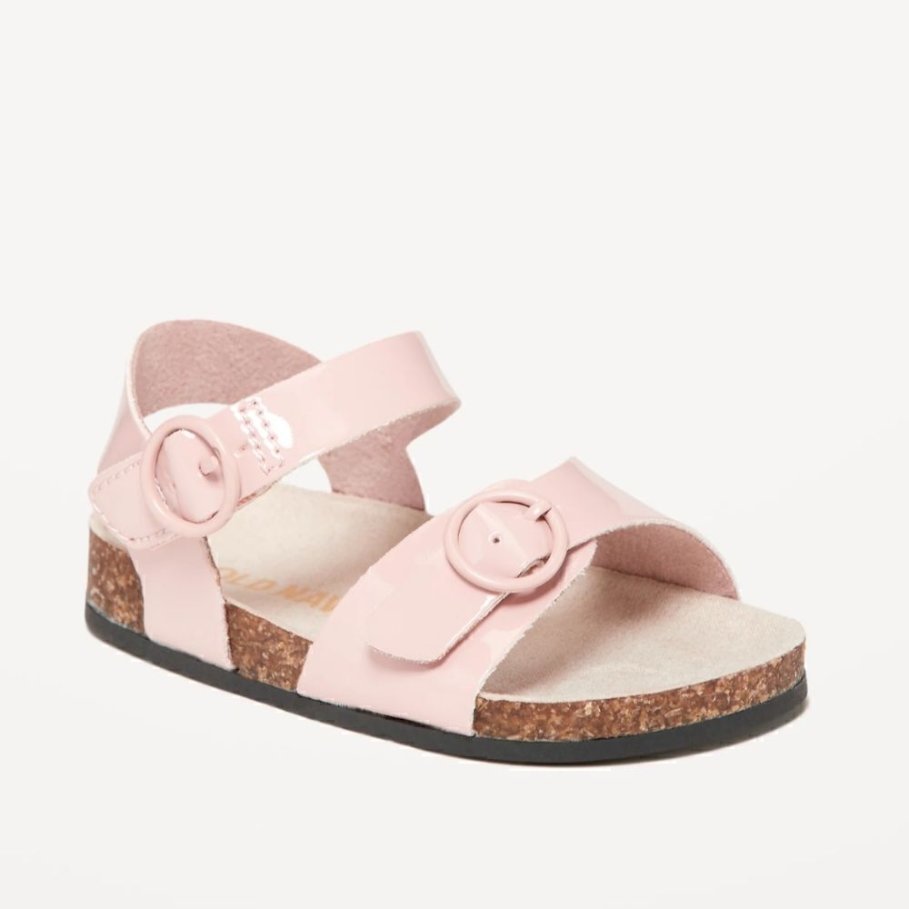 Old Navy New With‎ Tag Size 3-6 Months Faux-Leather Double-Buckle Sandals